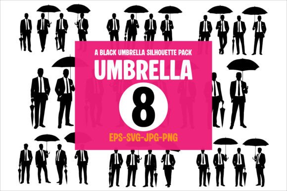 Download Couple in Love Silhouette with Umbrella - Silhouette Collection