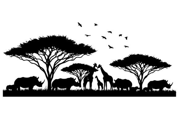 Download African Wildlife Silhouette&nbsp; - Silhouette Collection