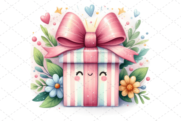 Download Gift Box Watercolor Clipart with Ribbons - Premium Resources