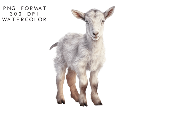 Download Watercolor Baby Goat Sublimation - Baby goat Collection