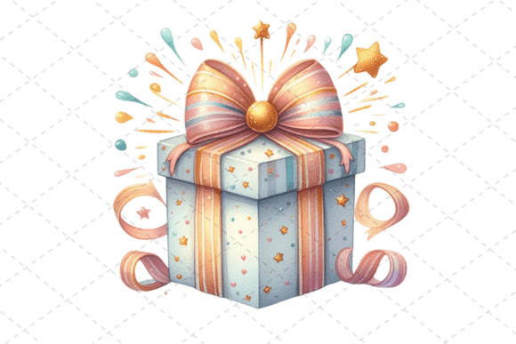 Download Gift Box Watercolor Clipart with Ribbons - Premium Resources