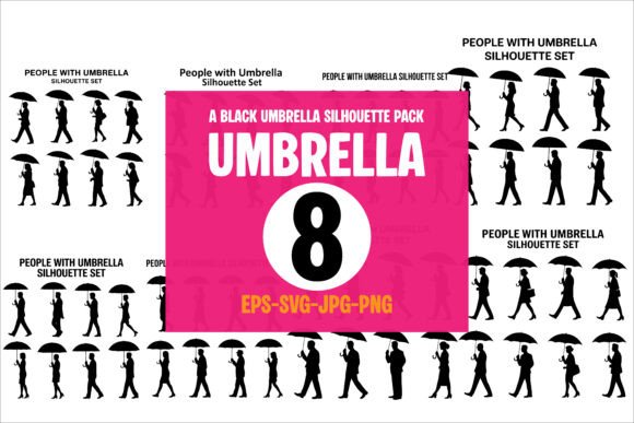 Download Couple in Love Silhouette with Umbrella - Silhouette Collection