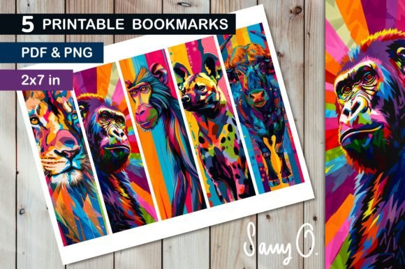 Download Bookmark African Animals Pop Art Lion - African animals Collection