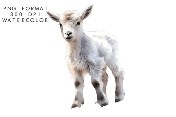 Download Watercolor Baby Baby Goat Clipart - Baby goat Collection