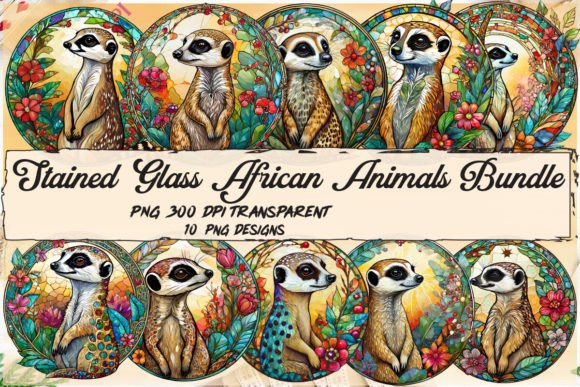Download Stained Glass African Animals Bundle - African animals Collection