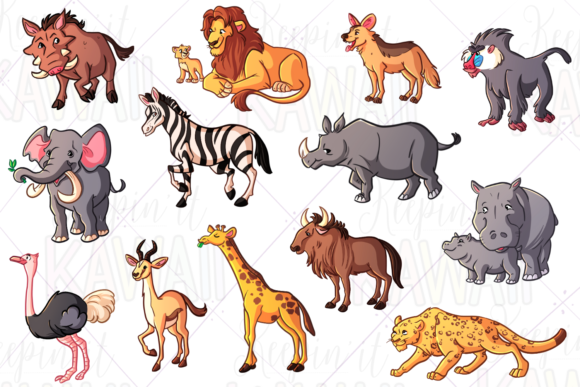 Download African Animals Clip Art - African animals Collection