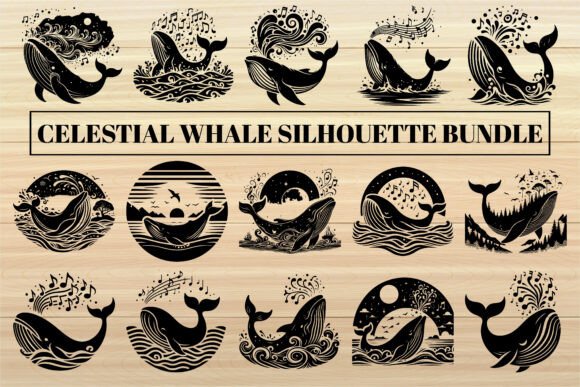 Download Celestial Whale Silhouette Bundle – Myst - Silhouette Collection