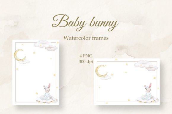 Download Cute Bunny. Frame for Baby. PNG. - Bunny Collection