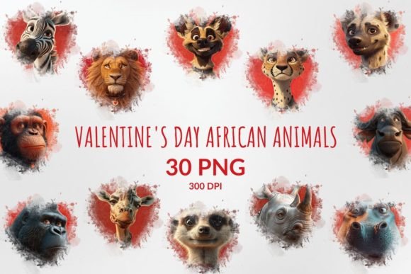 Download Valentine's Day African Animals Clipart - African animals Collection